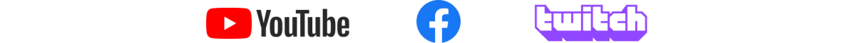 Logos - YouTube Facebook Twitch