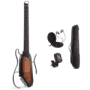 Donner HUSH-I Acoustic-Electric Guitar Kit for Travel Silent Practice Color: Mahogany-Sunburst