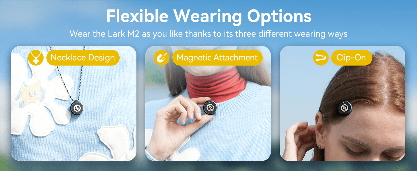 Hollyland LARK M2 Wireless Lavalier Microphone (2TX+3RX) Compatible with Camera, iPhone, Android, 1000ft LOS Range, Hi-Fi Audio, Noise Cancellation, 40H Duration, for Vlogging