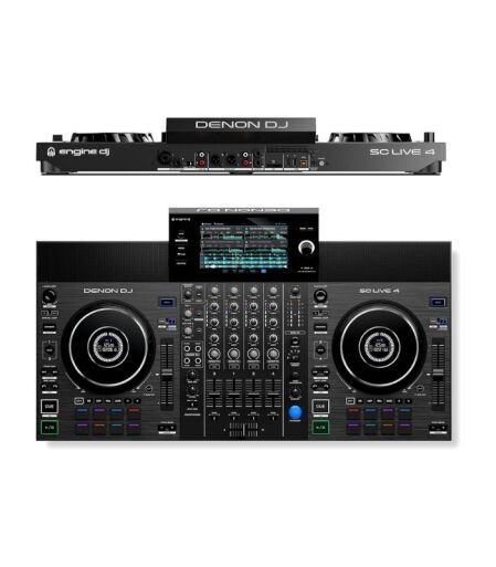 Denon DJ SC LIVE 4 - Standalone DJ Controller, 4-Channel Mixer, Amazon Music Unlimited Streaming, Wi-Fi, Speakers, Serato DJ & Virtual DJ Compatible