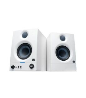 PreSonus Eris 3.5 BT 2nd Gen HD Professional Studio Monitors with 3.5" Woven Composite Woofer, 1" Silk-Dome Tweeter, 50W Class AB Power and Tuning Controls (Auxillary) - Pair (White)