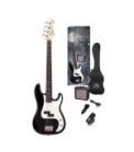 SX Guitar SB2-SK-BK Precision Electric Bass Package Guitar - Black