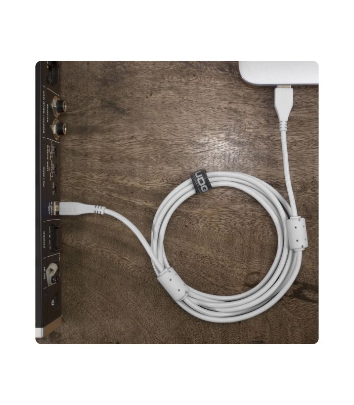 ⁦يو دي جي - يو ٩٥٠٠٢ دبليو اتش يو دي جي ألتيميت كيبل صوت يو اس بي ٢.٠ اي-بي أبيض مستقيم ٢ متر⁩ - الصورة ⁦6⁩