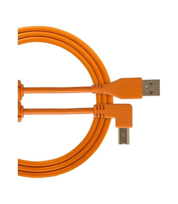 UDG - U95004OR UDG Ultimate Audio Cable USB 2.0 A-B Orange Angled 1m - Image 1