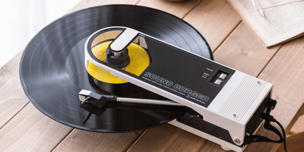 Sound Burger - Portable Bluetooth Turntable AT-SB727 White