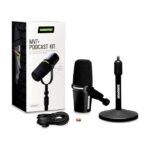 Shure MV7+ Podcast Microphone Bundle, Enhanced Audio, LED Touch Panel, USB-C & XLR Outputs, Auto Level Mode, Digital Pop Filter, Reverb Effects, Podcasting, Streaming, Recording - Black

