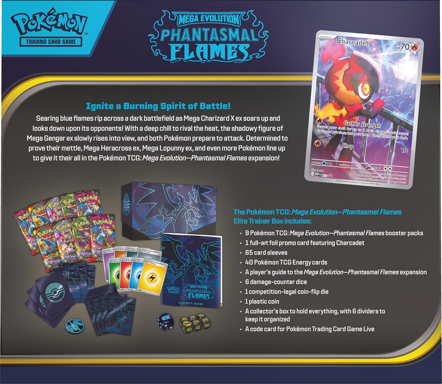 Pokémon TCG Mega Evolutions 2 Phantasmal Flames Elite Trainer Box