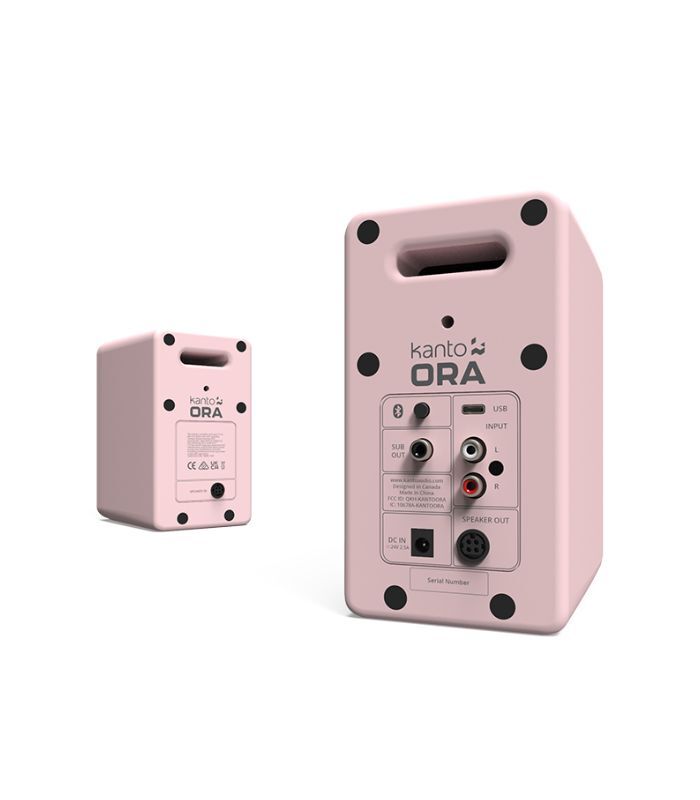 Kanto Audio - ORA 100W Powered Reference Desktop Speakers with USB-C Input and Bluetooth - Pink, Pair - Image 4