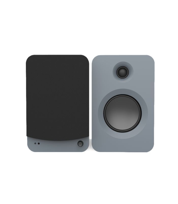 Kanto Audio - REN 200W Powered Bookshelf Speakers with HDMI ARC, USB-C, and Bluetooth 5.3 - Matte Grey, Pair - Image 3