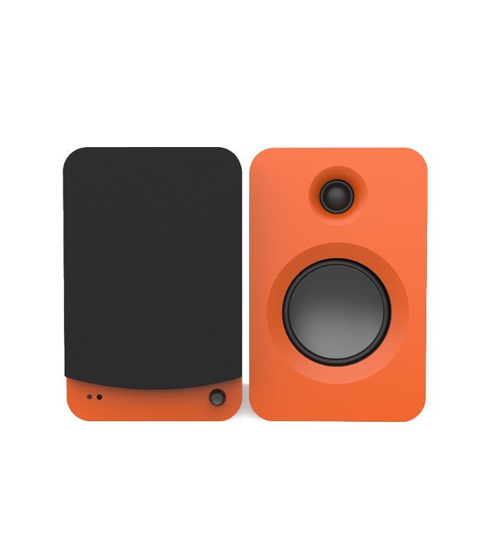 Kanto Audio - REN 200W Powered Bookshelf Speakers with HDMI ARC, USB-C, and Bluetooth 5.3 - Matte Orange, Pair - Image 2