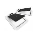 Kanto Audio - S4W Angled Desktop Speaker Stands for Midsize Speakers - White, Pair
