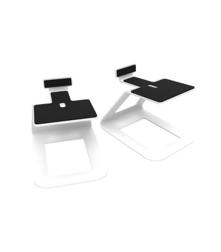 SE6W (1) Kanto Audio - SE6W Elevated Desktop Speaker Stands for Large Speakers - White, Pair - Image 1
