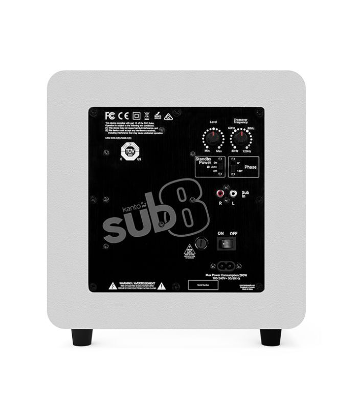 ⁦كانتو أوديو - سوب ٨ مضخم صوت نشط بقدرة ٣٠٠ واط ومقاس ٨ بوصة تصميم مغلق - أبيض مطفي⁩ - الصورة ⁦3⁩