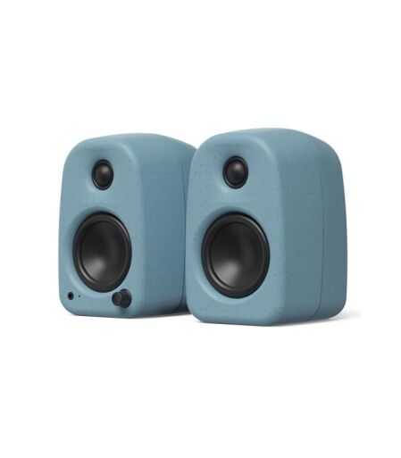 Kanto Audio - UKI 100W Desktop Speakers with Bluetooth, USB-C, Headphone out – Cornflower (Matte Blue), Pair - Image 1