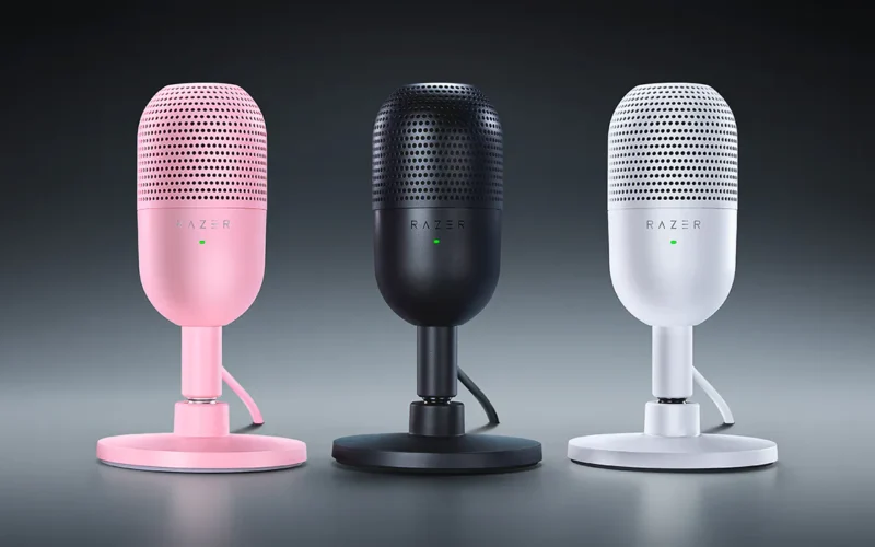 RAZER SEIREN V3 MINI WHITE EDITION 美品 Razer Seiren V3 Mini Ultra-Compact USB Microphone, Tap to