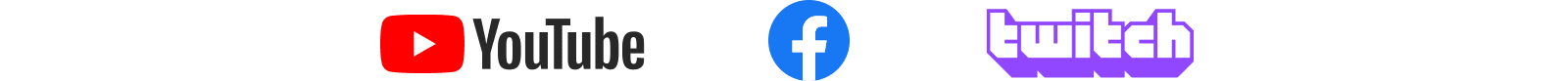 Logos - YouTube Facebook Twitch