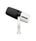 Shure MV7+ Podcast Microphone, Enhanced Audio, LED Touch Panel, USB-C & XLR Outputs, Auto Level Mode, Digital Pop Filter, Reverb Effects, Podcasting, Streaming, Recording - White