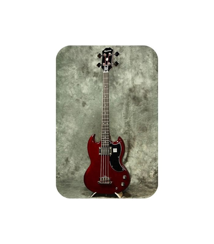 Epiphone EB-0 Electric Bass Guitar, Cherry Red