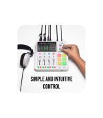 RØDE RØDECaster Duo Compact All-in-One Audio Production Solution for Podcasting, Streaming, Music Production and Content Creation (White)