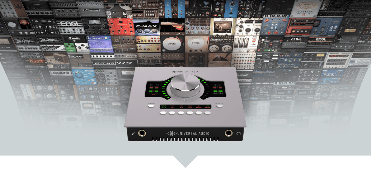 Mix with Authentic Analog Sounds Out of the box, Apollo Twin X gives you the same tools used by the world’s biggest artists. Along with included LA-2A compressors, Pultec EQs, and amps from Marshall and Ampeg — you can tap into the entire library of over 200 UAD plug-ins to unlock proven hit-making sounds.