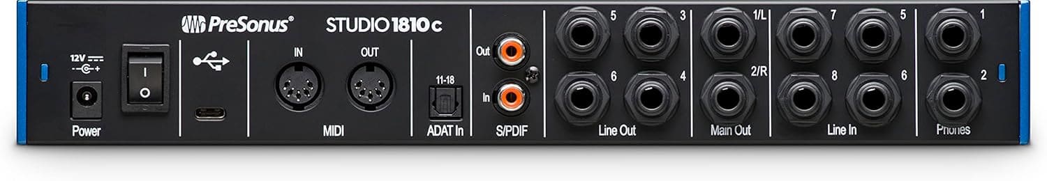 PreSonus Studio 1810c 18x8, 192 kHz, USB Audio Interface with Studio One Artist and Ableton Live Lite DAW Recording Software