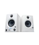 PreSonus Eris 3.5 2nd Gen HD Professional Studio Monitors with 3.5" Woven Composite Woofer, 1" Silk-Dome Tweeter, 50W Class AB Power and Tuning Controls (Auxillary) - Pair (White)