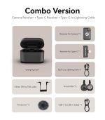 Hollyland Lark M2S Combo (Camera RX+USB-C RX+ Lightning Cable) Wireless Lavalier Microphone for iPhone/Camera/Android/PC, Titanium Clip, Noise Cancelling, 30H Use, Vlog, Interview, Content Creation