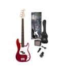 SX Guitar SB2-SK-CAR Precision Electric Bass Package Guitar - Candy Apple Red