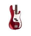 SX Guitar SB2-SK-CAR Precision Electric Bass Package Guitar - Candy Apple Red - Image 5