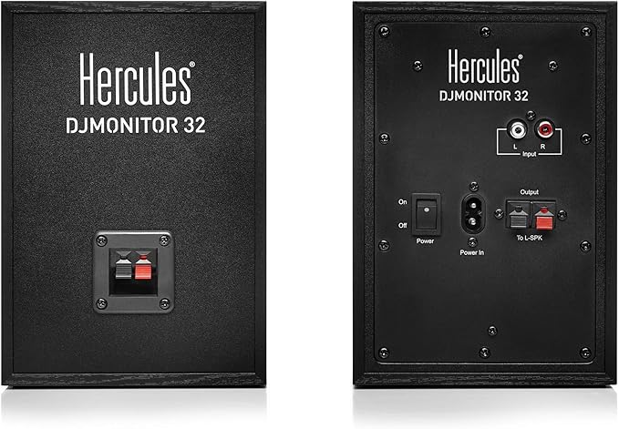 Hercules DJmonitor 32,2 X 15 Watts RMS Active Monitoring Speakers,Black