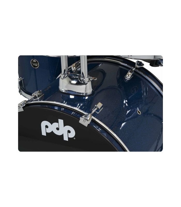 PDP Drums - PDCE2215KTRB Center Stage 5-Pieces Drumset with Hardware and Cymbals - Royal Blue Sparkle - Image 4