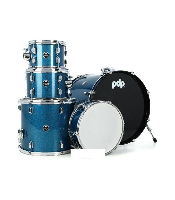 PDP Drums - PDCE2215KTRB Center Stage 5-Pieces Drumset with Hardware and Cymbals - Royal Blue Sparkle - Image 3