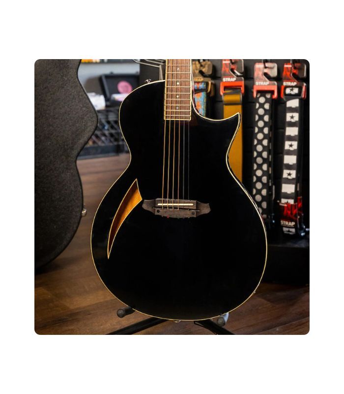 ⁦جيتار إي إس بي - إل تي دي تي إل-٦ الأكوستيك النحيف - أسود⁩ - الصورة ⁦4⁩