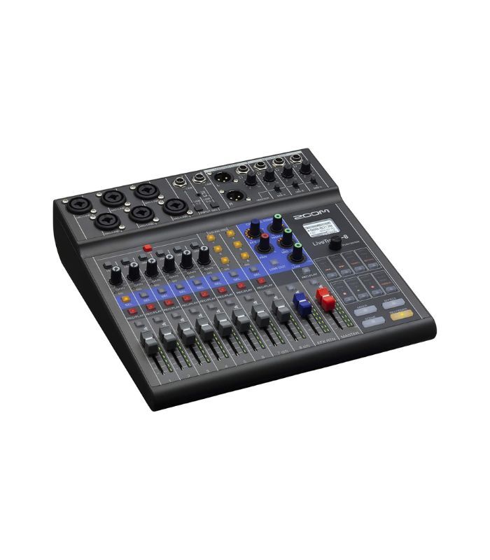 Zoom Livetrak L-8 Podcast Recorder, Battery Powered, Digital Mixer And Recorder, Music Mixer, Phone Input, Sound Pads, 4 Headphone Outputs, 12-In/4-Out Audio Interface, Built In Eq And Effects, USB