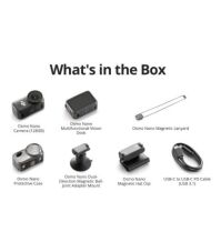 DJI Osmo Nano Standard Combo (128GB), Small 4K/60fps Vlogging Camera with a 1/1.3″ Sensor, 143° Wide FOV Video, 200-Min Recording, Magnetic POV Cam 4K for Sports, Vlog, UAE Version, Official Warranty