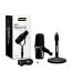 Shure MV7+ Podcast Microphone Bundle, Enhanced Audio, LED Touch Panel, USB-C & XLR Outputs, Auto Level Mode, Digital Pop Filter, Reverb Effects, Podcasting, Streaming, Recording - Black