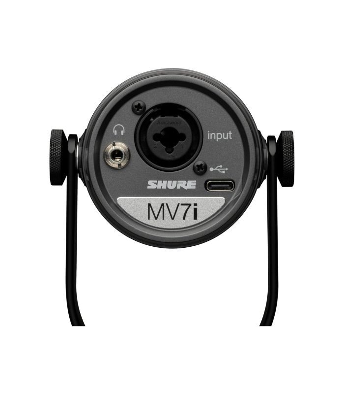 Shure MV7i Smart Microphone with Built-in Audio Interface - Podcast & Musician Mic with 2 Channels, XLR and 1/4", USB-C for Mac/PC/Phone, Advanced DSP Features, All-Metal Design, Auto Level Mode