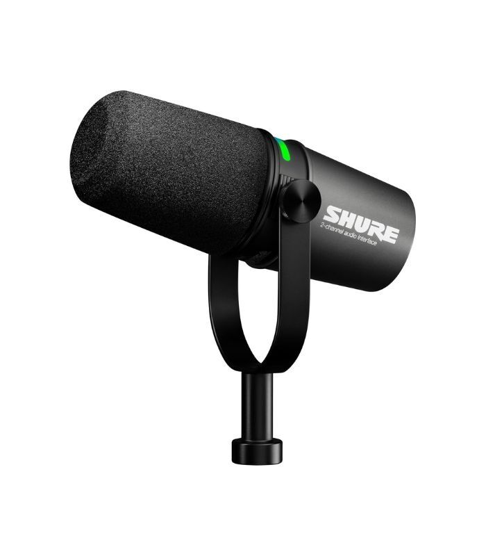 Shure MV7i Smart Microphone with Built-in Audio Interface - Podcast & Musician Mic with 2 Channels, XLR and 1/4", USB-C for Mac/PC/Phone, Advanced DSP Features, All-Metal Design, Auto Level Mode