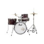 Pearl Roadshow 4pc Drum Set 1812B/1007T/1410F/1350S with Cymbal & Hardware Red Wine Finish