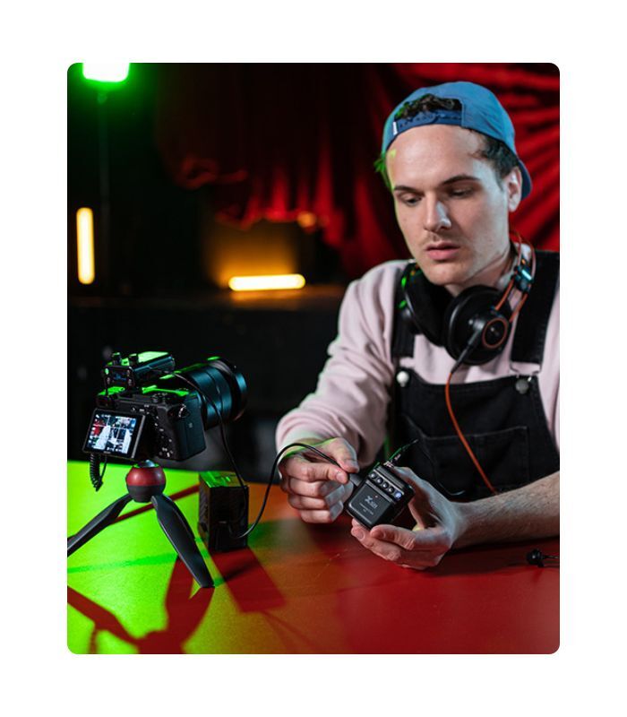 ⁦نظام ميكروفون لافالير لاسلكي أحادي القناة إكس فايف - يو٥  لكاميرات دي إس إل آر⁩ - الصورة ⁦3⁩