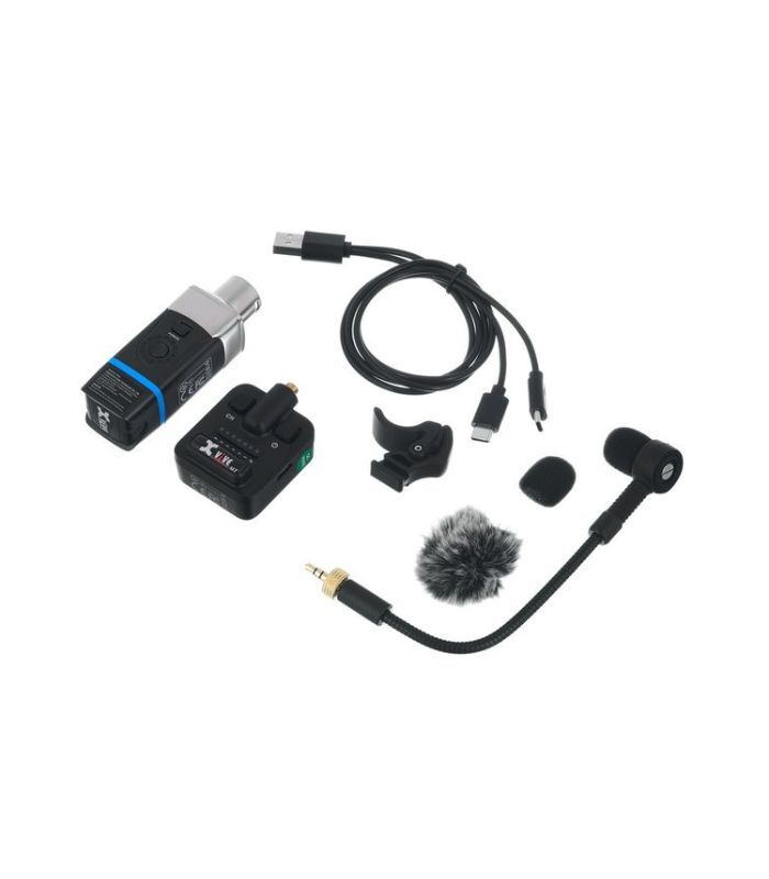 ⁦نظام لاسلكي لآلتي الساكسفون والبوق (الترومبيت) إكس فايف - يو٧ مع ميكروفون مكثف فائق القلب بمشبك تثبيت (حقيبة سفر مرفقة)⁩ - الصورة ⁦8⁩