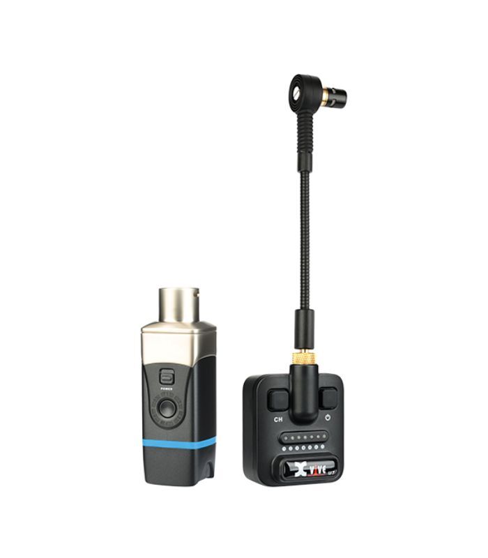 ⁦نظام لاسلكي لآلتي الساكسفون والبوق (الترومبيت) إكس فايف - يو٧ مع ميكروفون مكثف فائق القلب بمشبك تثبيت (حقيبة سفر مرفقة)⁩ - الصورة ⁦1⁩