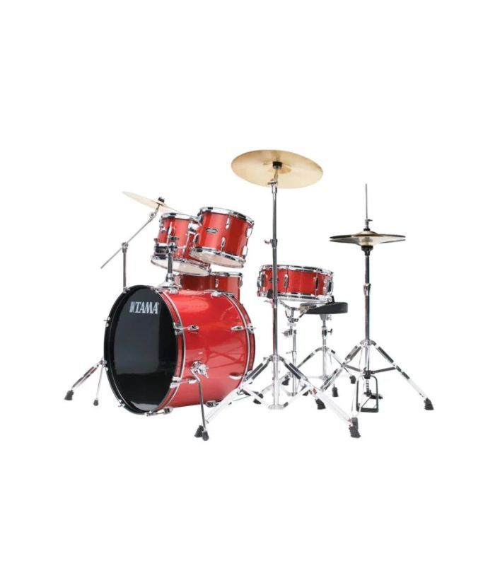 TAMA ST52H6-CDS STAGESTAR 5-piece complete kit with 22" bass drum - Candy Red Sparkle - Image 2