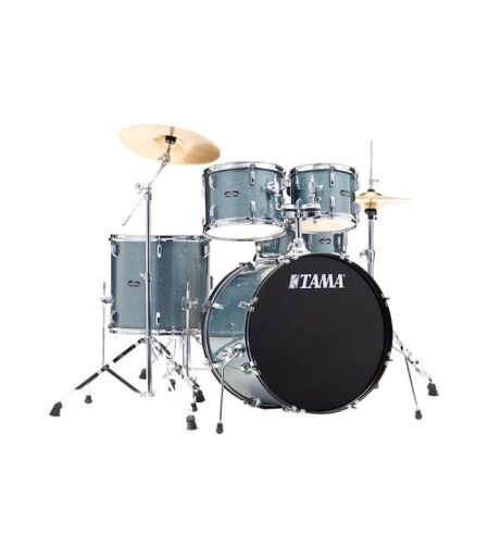 ST52H6-SEM (1) TAMA ST52H6-SEM STAGESTAR 5-piece complete kit with 22" bass drum - Sea Blue Mist - Image 1