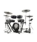 EFNOTE 3 -3X Standard 6 Pieces Electric Drum Set Includes 4 Cymbals, 3 Lambda Tripod Cymbal & Snare Stands, Black Oak Finish (Kick Pedal & Hi Hat Stand Not Included)