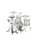EFNOTE 5 - 5 Standard 4 Pieces Electric Drum Set Includes 4 Cymbals, Includes Splash Cymbal Arm, White Sparkle Finish  (Hardware Not Included) - Image 8