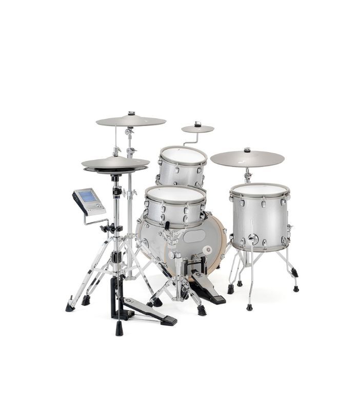 EFNOTE 5 - 5 Standard 4 Pieces Electric Drum Set Includes 4 Cymbals, Includes Splash Cymbal Arm, White Sparkle Finish  (Hardware Not Included) - Image 8