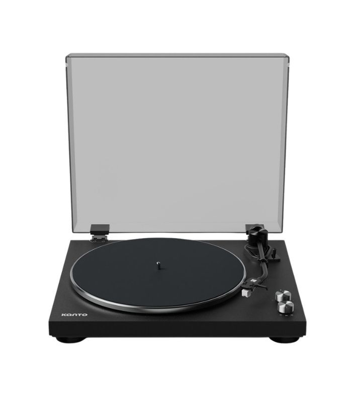 ⁦كانتو أوديو - مشغل أسطوانات أوبي ٣ مع بلوتوث ٥٫٣، مضخم صوت داخلي، وتحكم في سرعة الدوران - أسود مطفي⁩ - الصورة ⁦2⁩