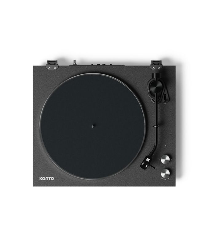 ⁦كانتو أوديو - مشغل أسطوانات أوبي ٣ مع بلوتوث ٥٫٣، مضخم صوت داخلي، وتحكم في سرعة الدوران - أسود مطفي⁩ - الصورة ⁦4⁩