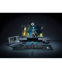 Razer-Kiyo with built-in ring light for streaming along with keyboard , screen , mouse , and microphone